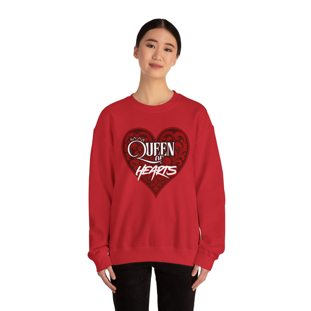 Queen of Hearts Crewneck Sweatshirt - Cozy Apparel